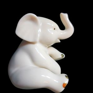 Lenox Sitting Baby Elephant with gold accents
